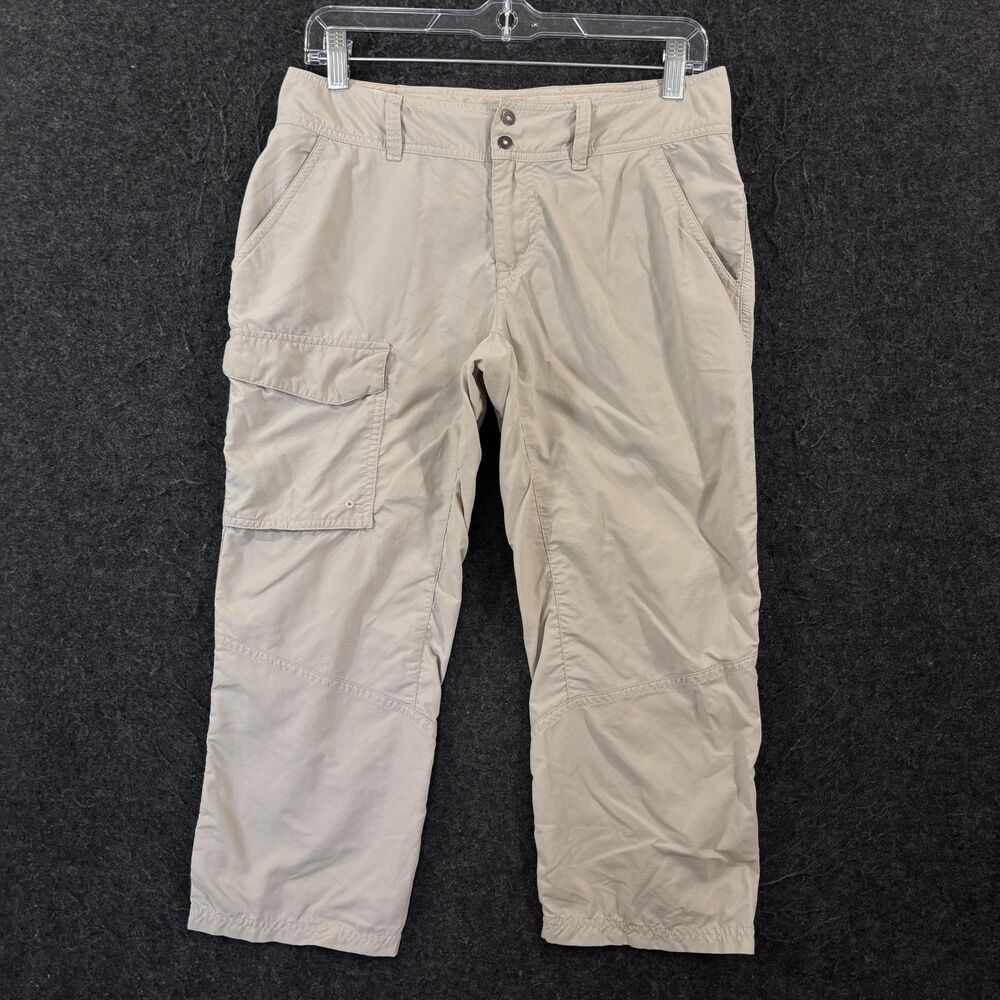 Columbia PFG Capri Pants Women's 4 Khaki Omni-Shade Cargo Hiking Fishing